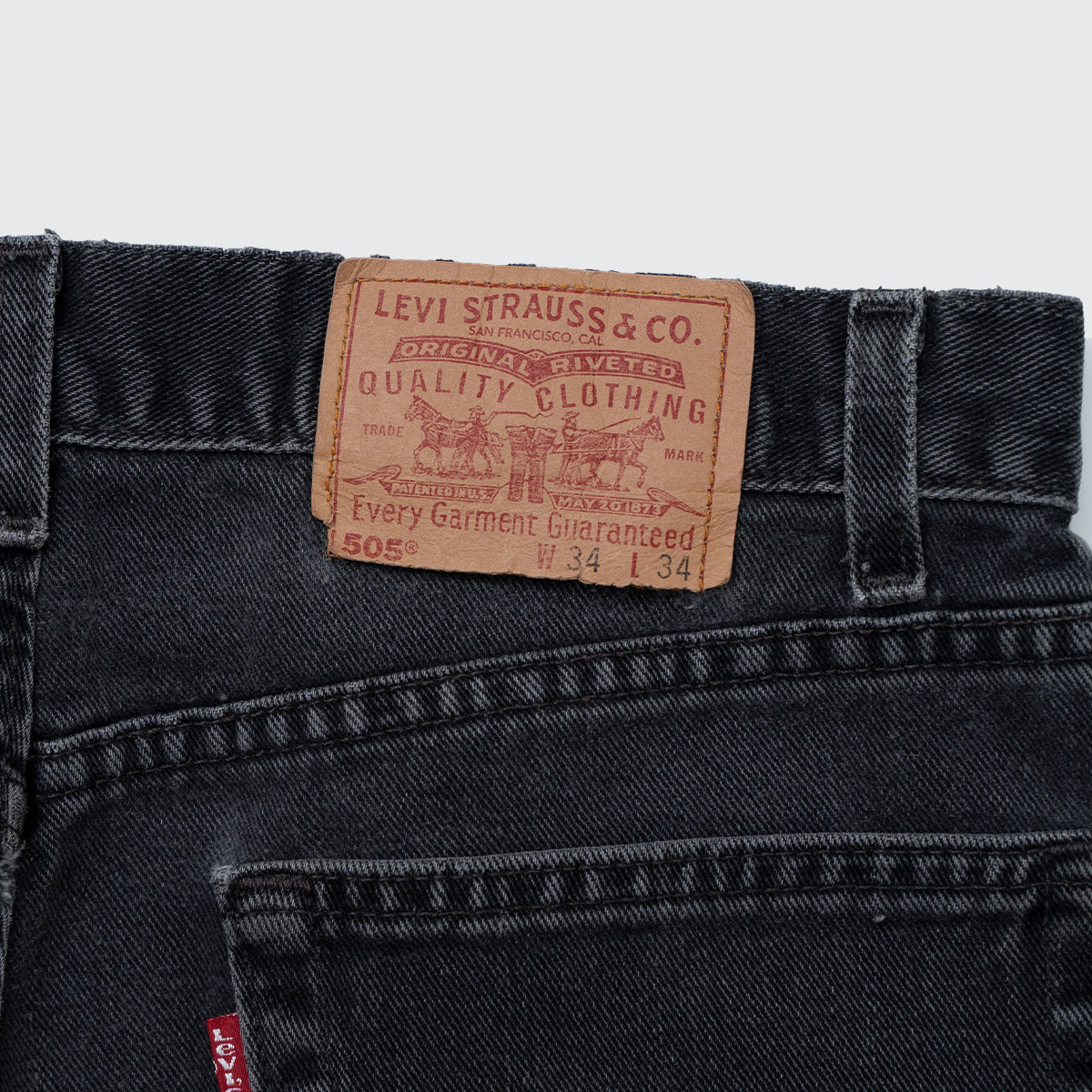 505 Black Denim Pants Made in U.S.A.