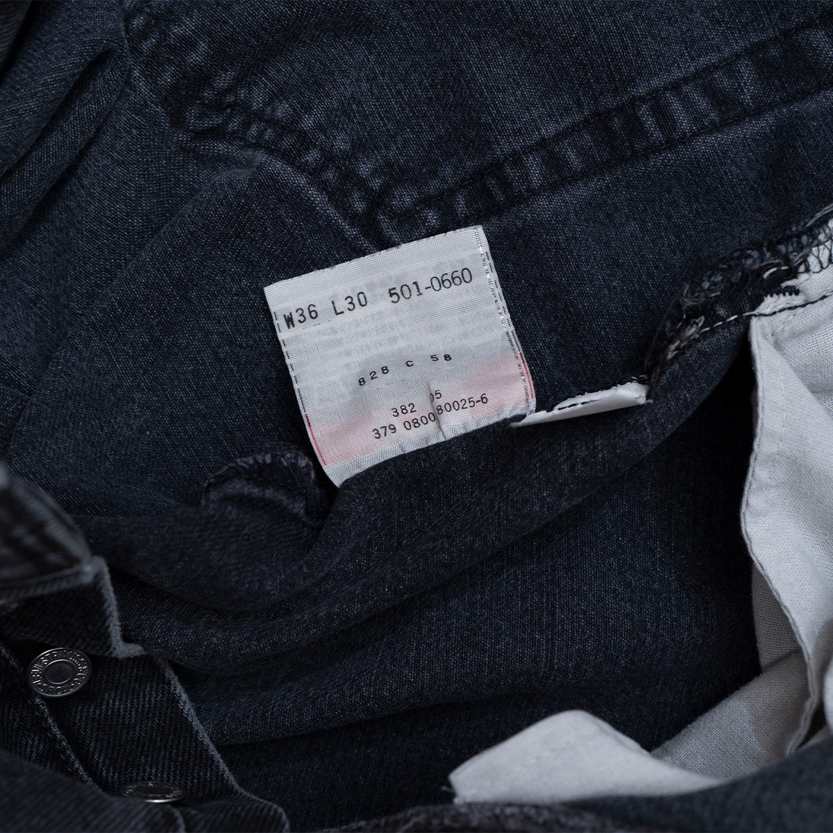 501 Black Denim Pants Made in U.S.A.