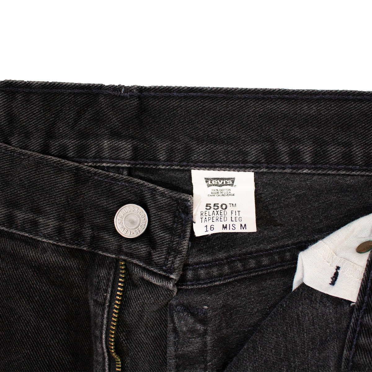 550 Black Denim Pants Made in U.S.A.