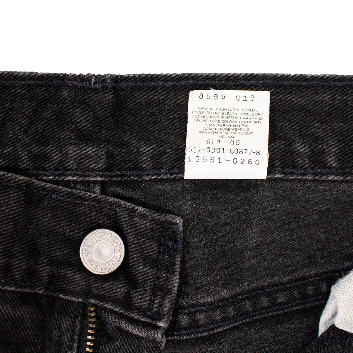 550 Black Denim Pants Made in U.S.A.