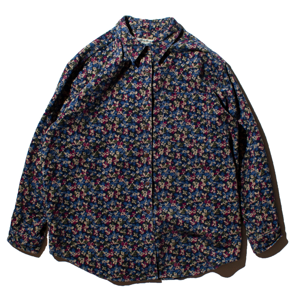 Floral Pattern Corduroy Shirt