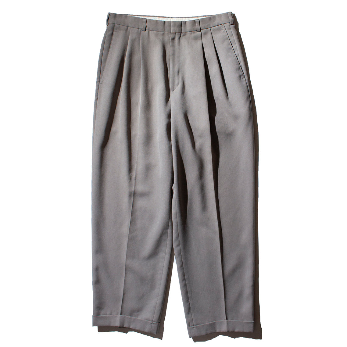 2Tuck Polyester×Wool Slacks【W34×L32】