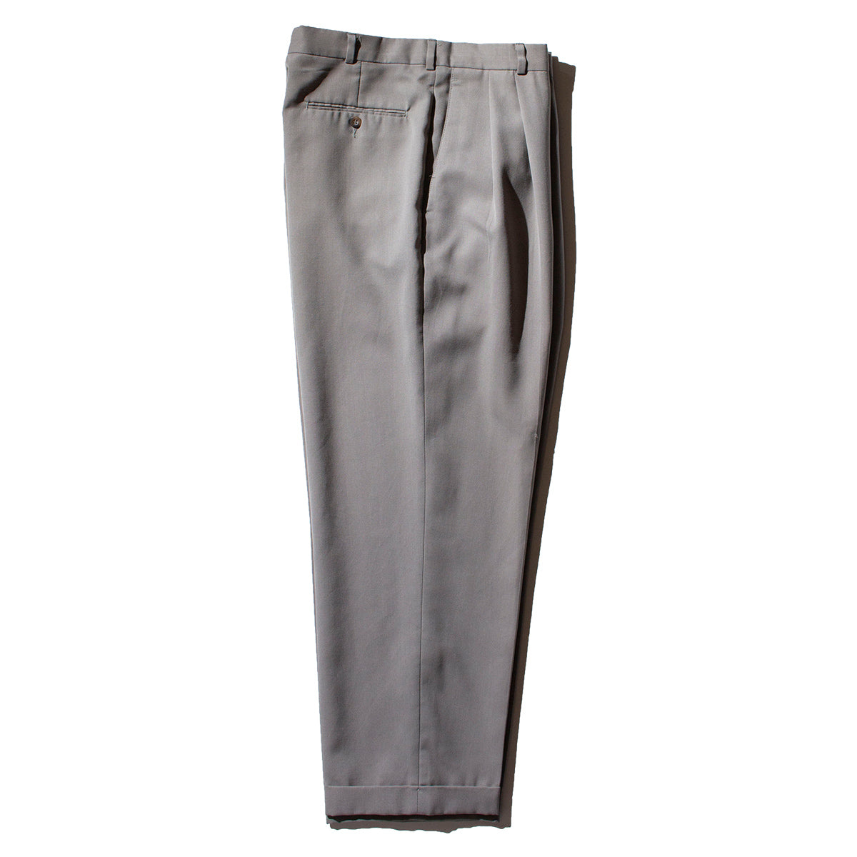 2Tuck Polyester×Wool Slacks【W34×L32】