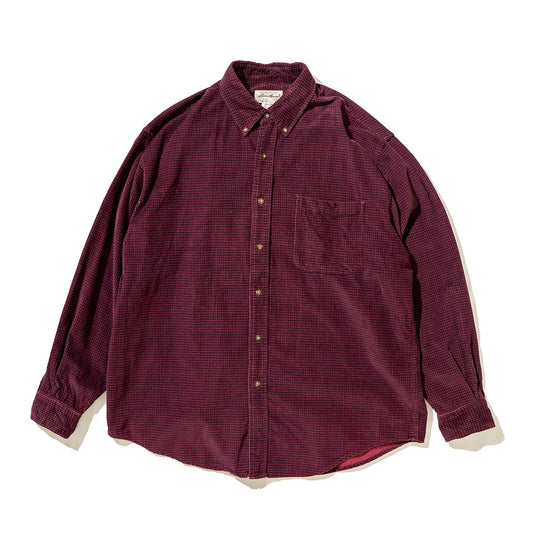 Corduroy Hound's-Tooth Check BD Shirt