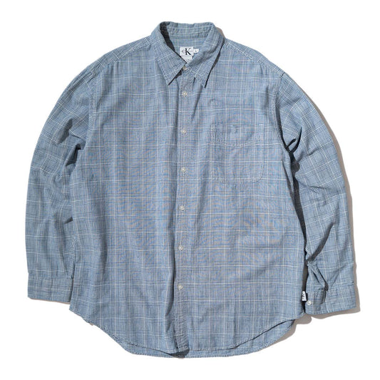 SAX Woven Plaid Cotton Shirt
